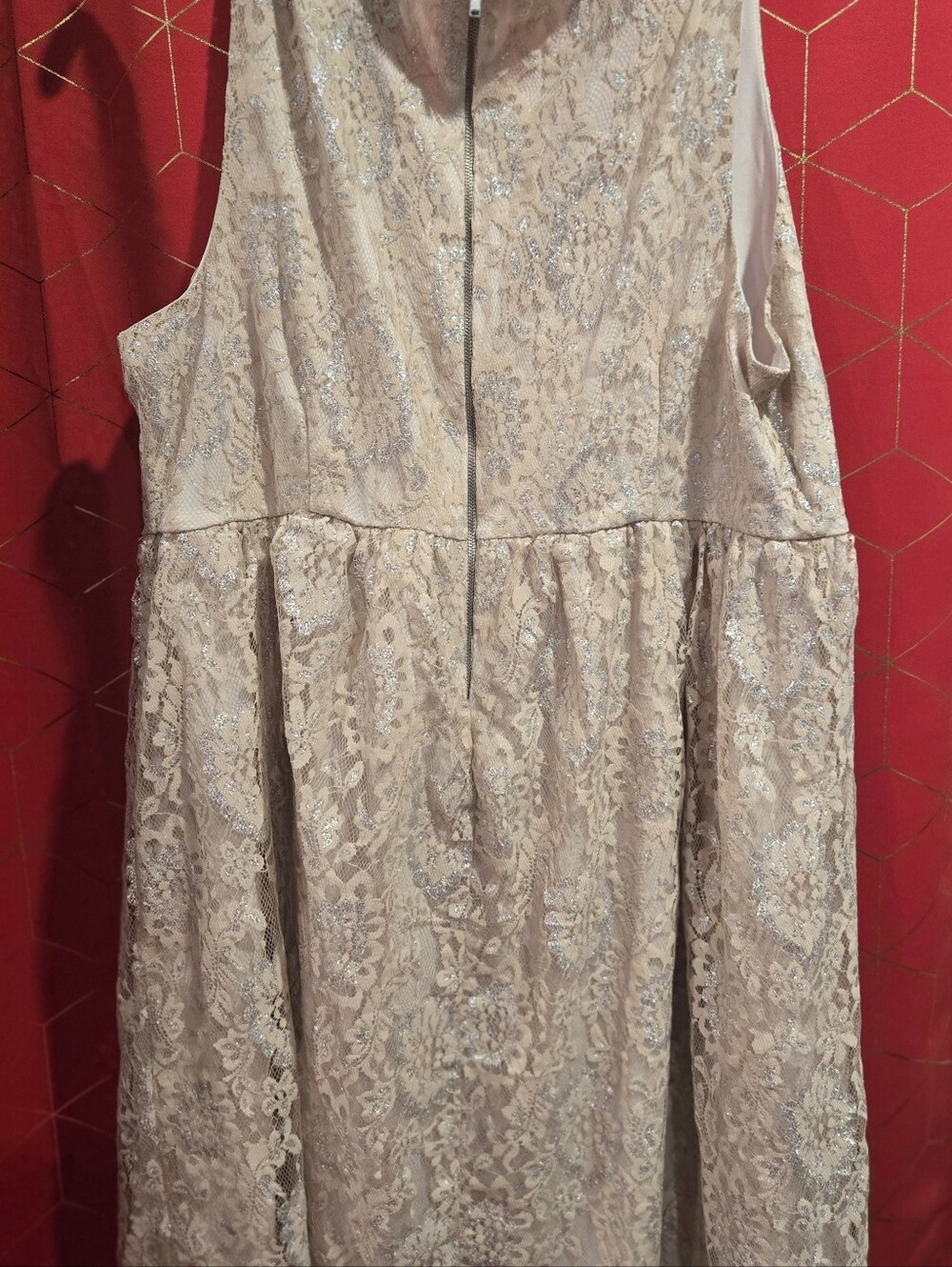 GOLDEN GODDESS Torrid Retro Vintage Cream  Babydoll Dress. Size 16 - Picture 5 of 7